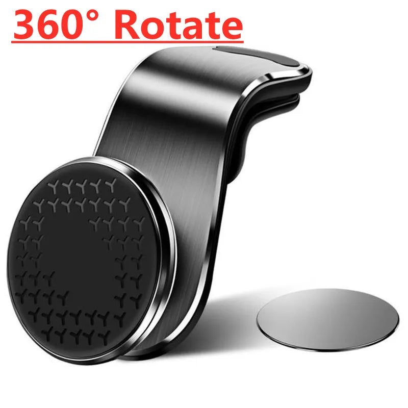 black- magnetic car phone holder- 360 degree rotate