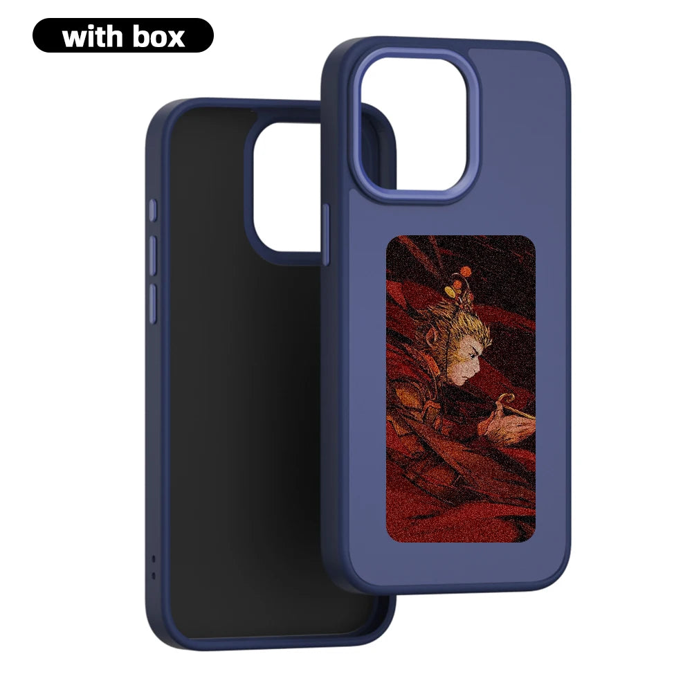 blue-ink phone case-front and back angle