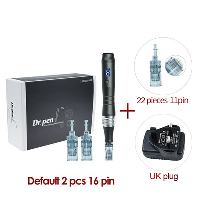 dr pen-uk plug-black-11pin-22pieces-microneedling